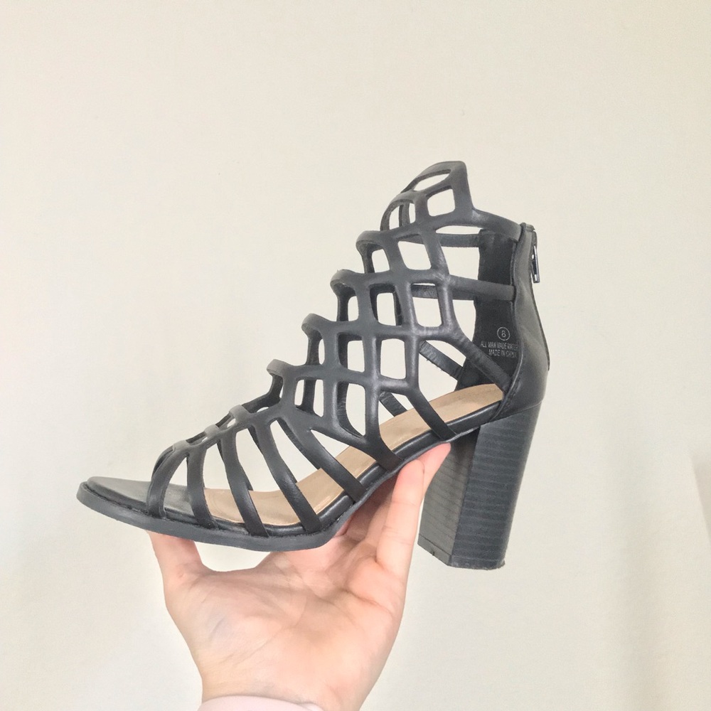 🚫SOLD🚫Caged Chunky Heel Sandals